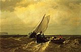 Fishing Paintings - Fishing Boats on the Bay of Fundy by William Bradford